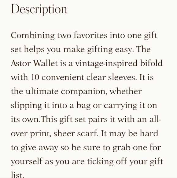 Astor Wallet and Scarf Set - Picture 9 of 10